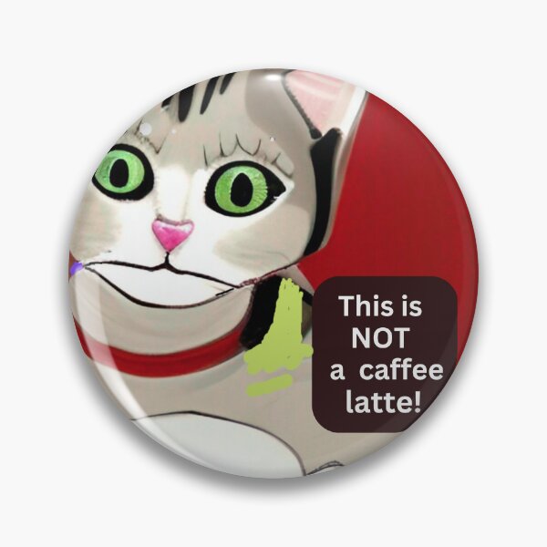 Item preview, Funny, irritated cat with coffee cup wall art. Cartoon cat wall decor as prints, on canvas, or large posters. Cat wall art decor for your living room or bedroom. Choice of print sizes. designed and sold by JoelsCorner.