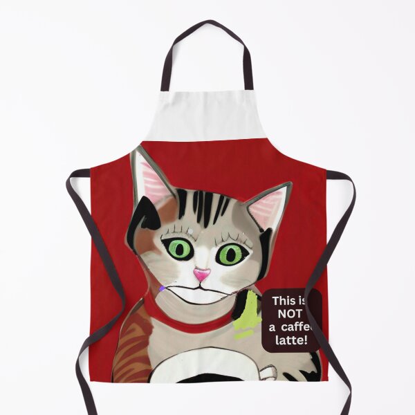 Item preview, Funny, irritated cat with coffee cup wall art. Cartoon cat wall decor as prints, on canvas, or large posters. Cat wall art decor for your living room or bedroom. Choice of print sizes. designed and sold by JoelsCorner.