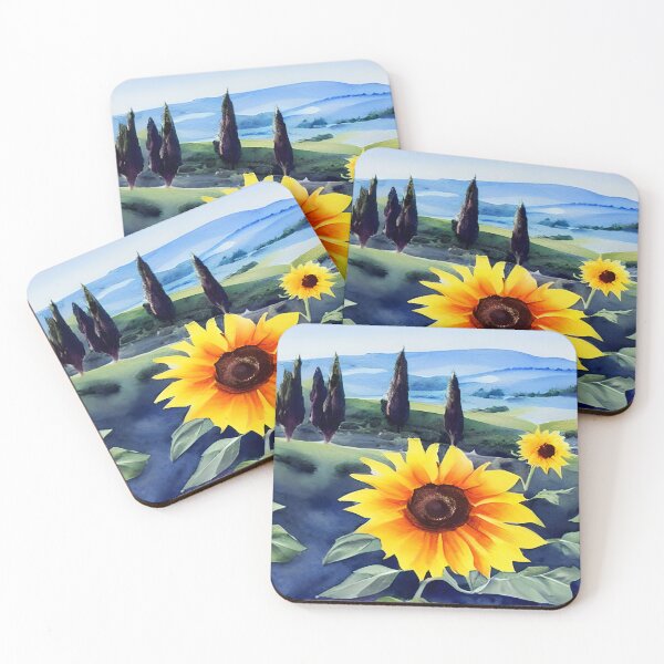 Item preview, Tuscany Art, Tuscany Watercolor, Sunflower Artwork designed and sold by viewgraphics.