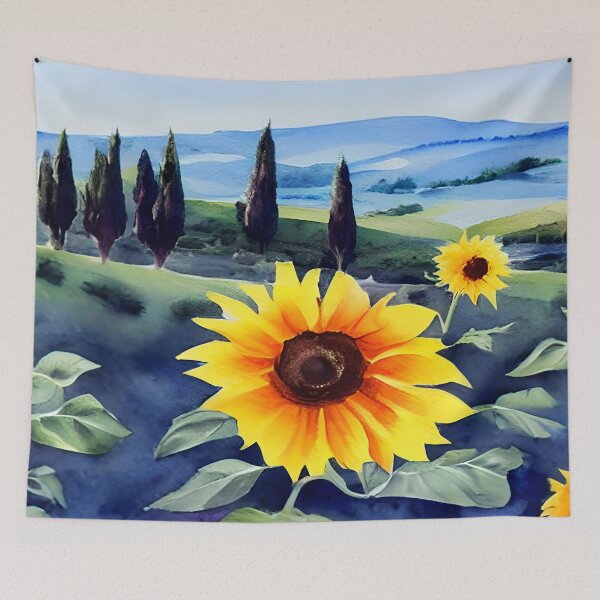 Item preview, Tuscany Art, Tuscany Watercolor, Sunflower Artwork designed and sold by viewgraphics.