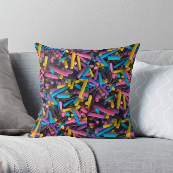 sugar candy sprinkles  Throw Pillow