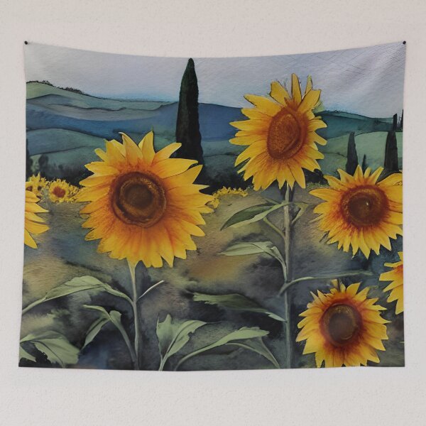 Item preview, Tuscany Art, Tuscany Watercolor, Sunflower Artwork designed and sold by viewgraphics.