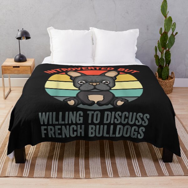 Item preview, Introverted but willing to discuss French bulldogs T-Shirt designed and sold by Klaus-Gilbert.