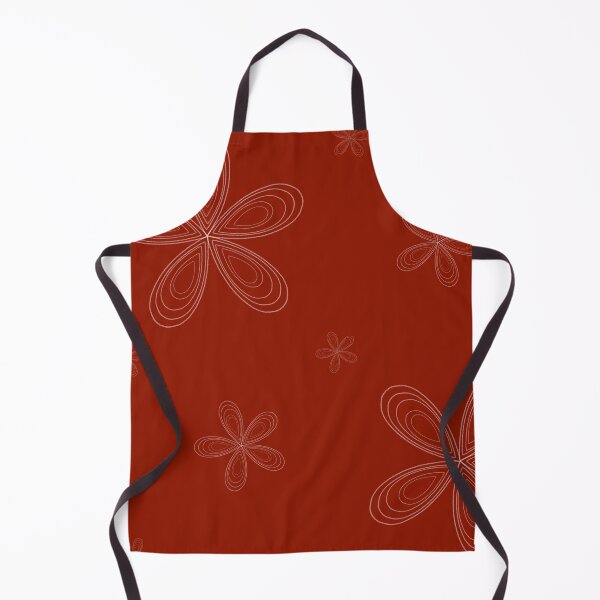 Item preview, Lined White Flowers - Red designed and sold by Lorelle Gifts.