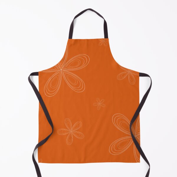 Item preview, Lined White Flowers - Orange designed and sold by Lorelle Gifts.