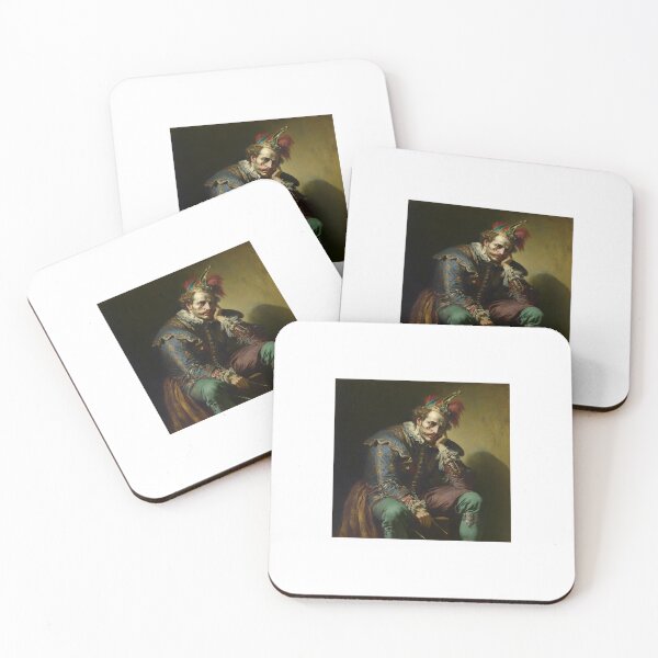 Item preview, Depress Jester sitting down painting in the style of Jan Matejko designed and sold by wongwaikie.