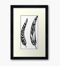 feathers, leaves, graphics Framed Print