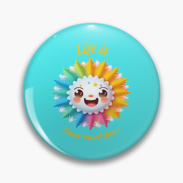 Item preview, "Life Is Snow Much Fun!" (Text Tee Design/"The Happy Snowflake"!) designed and sold by CherNikDesigns.