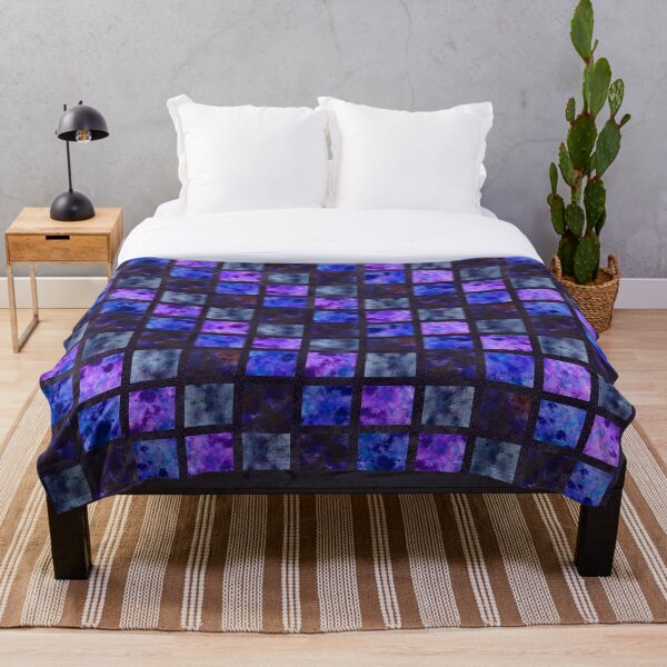 Item preview, BlueNight Black Quilt designed and sold by TigerTorreArt.