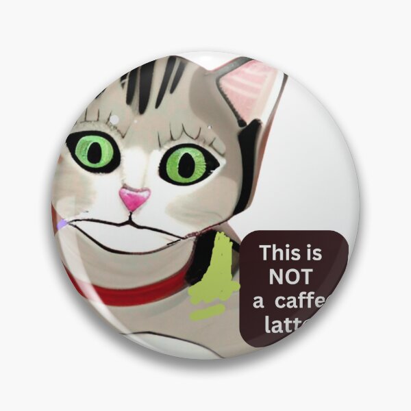 Item preview, Funny, irritated cat with coffee cup wall art. Cartoon cat wall decor as prints, on canvas, or large posters. Cat wall art decor for your living room or bedroom. Choice of print sizes. designed and sold by JoelsCorner.