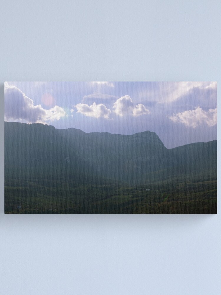 Thumbnail 1 of 3, Canvas Print, Sunset in the Mountains designed and sold by Mallorn.