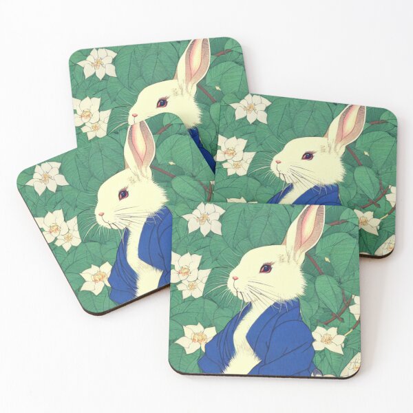 Item preview, Cute Flowers White Dwarf Rabbit American Cutest Bunny designed and sold by wigobun.