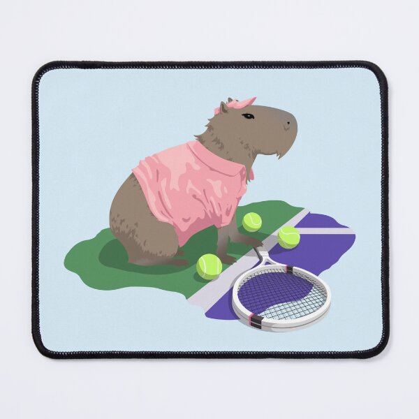Item preview, Capybara Tennis - Pink designed and sold by Cactus Joe.
