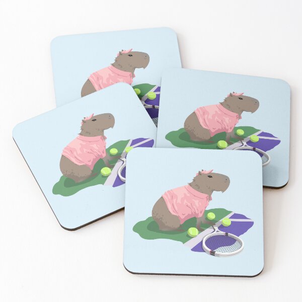 Item preview, Capybara Tennis - Pink designed and sold by Cactus Joe.