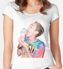 Miley Cyrus + Ice Cream Women's Fitted Scoop T-Shirt