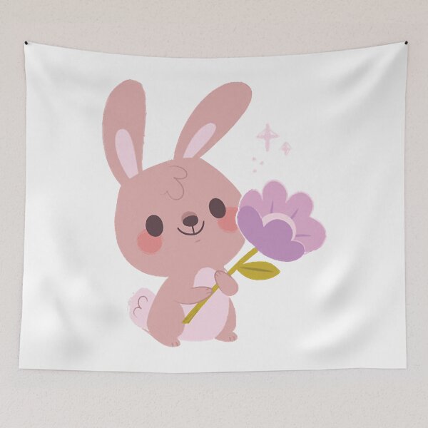Item preview, Bunny Rabbit Holding Flower  designed and sold by GottfriSander.