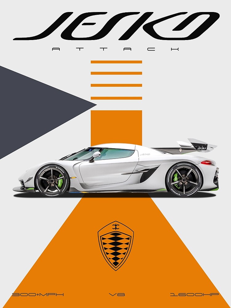 Koenigsegg Jesko Attack Side View Poster Premium Matte Vertical Poster ...