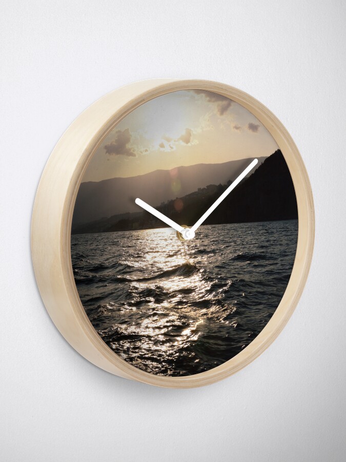Thumbnail 1 of 4, Clock, Sunset at the Sea designed and sold by Mallorn.