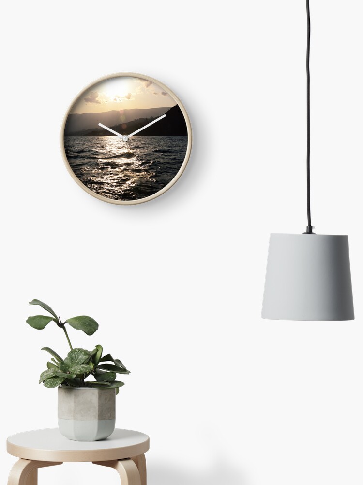 Thumbnail 2 of 4, Clock, Sunset at the Sea designed and sold by Mallorn.