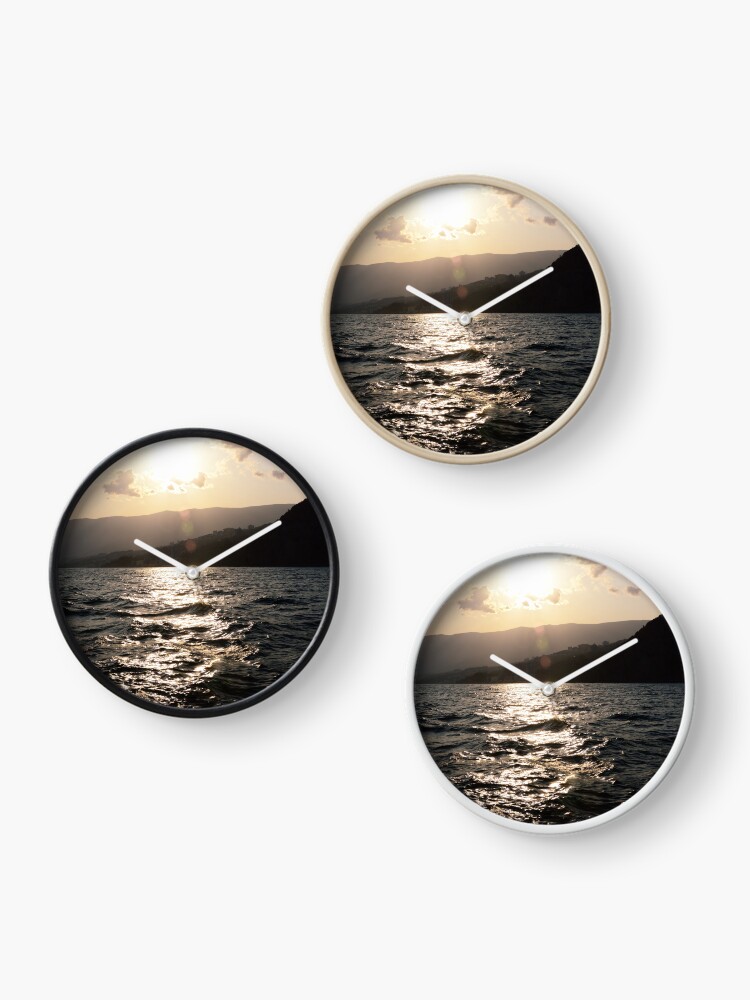 Thumbnail 3 of 4, Clock, Sunset at the Sea designed and sold by Mallorn.