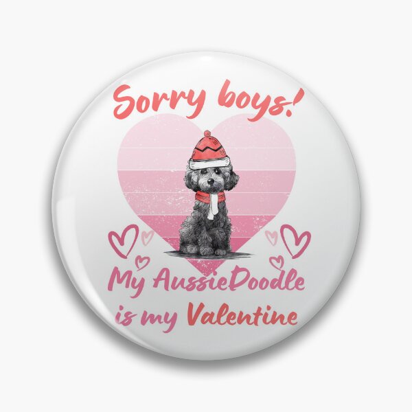 Item preview, My AussieDoodle is my Valentine- Aussie Doodle Puppy Valentine's Day designed and sold by Linette Gerlach.