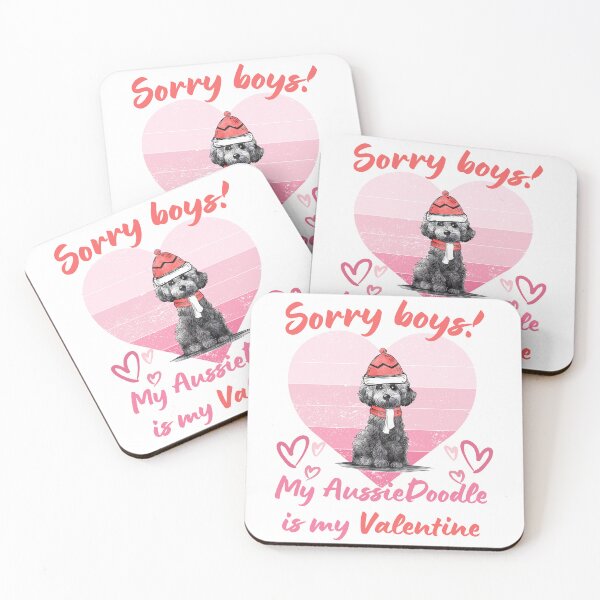 Item preview, My AussieDoodle is my Valentine- Aussie Doodle Puppy Valentine's Day designed and sold by Linette Gerlach.