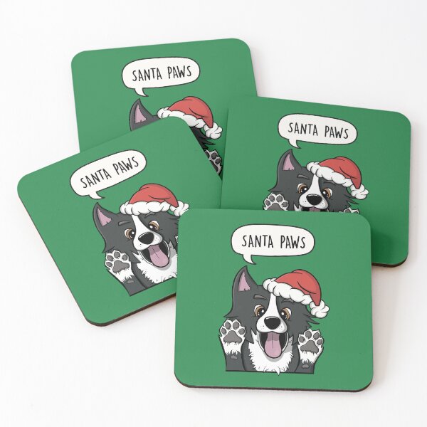 Item preview, Santa Paws - Border Collie Dog Pun gift designed and sold by LEFDDesigns.