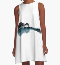 Natur Gitarre A-Linien Kleid