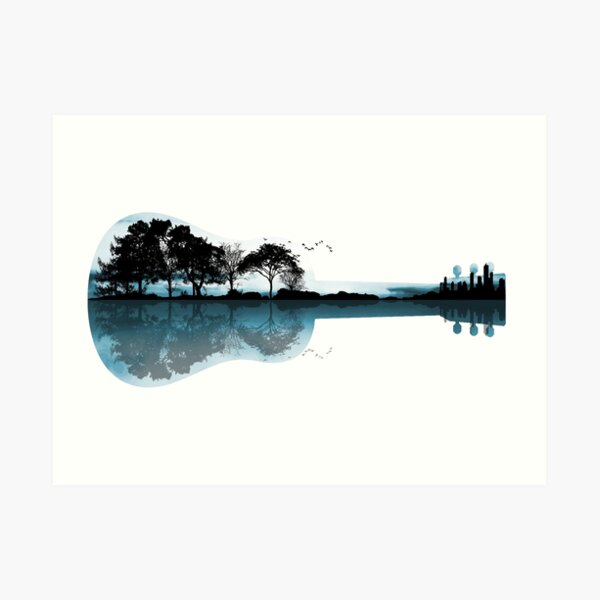 Nature Guitar Art Print