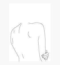 Woman's back line drawing - Ada Photographic Print