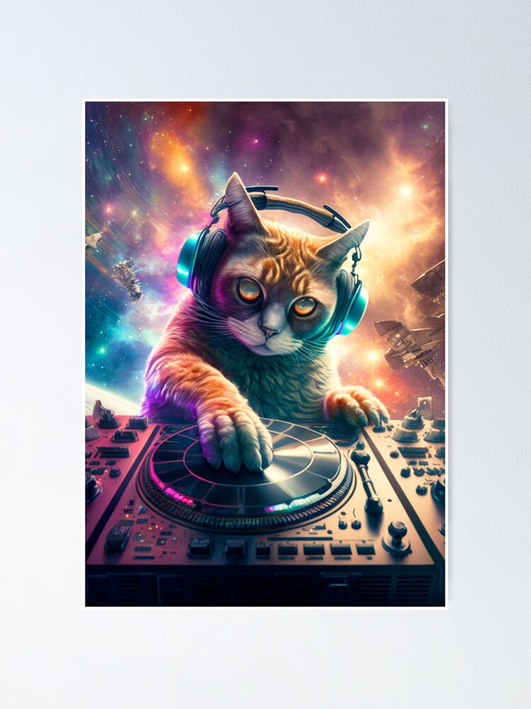 Funny DJ Cat Animal Lover Design | Samsung Galaxy Phone Case