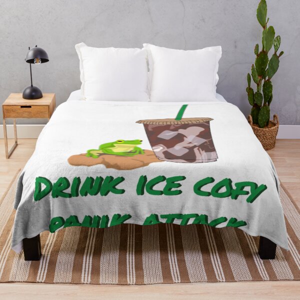 Artikelvorschau, Drink ice cofy frog panikattacke entworfen und verkauft von Artheticsbyamna.