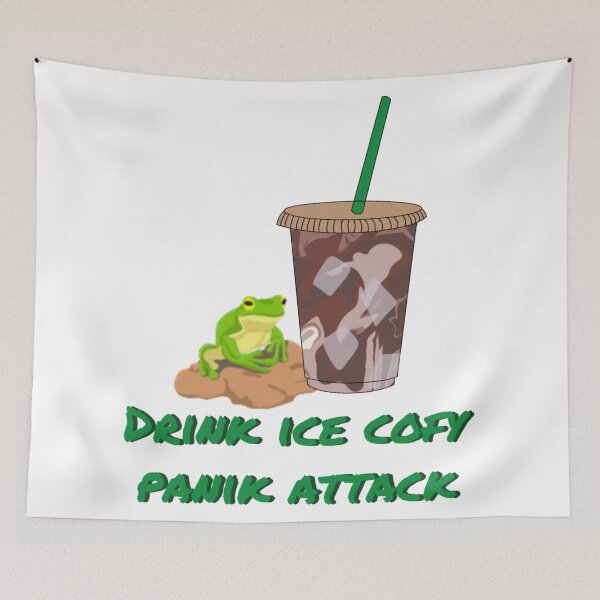 Artikelvorschau, Drink ice cofy frog panikattacke entworfen und verkauft von Artheticsbyamna.