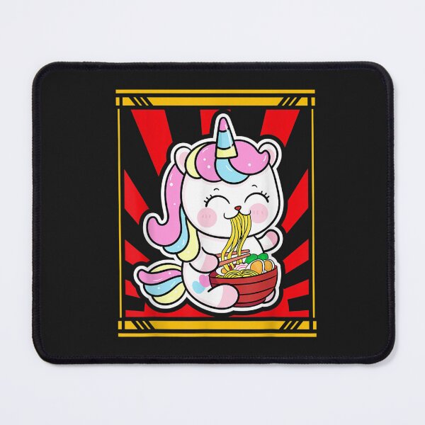 Item preview, Kawaii Japanese Unicorn Eating Ramen Noodles Japanese Food T-Shirt designed and sold by Klaus-Gilbert.