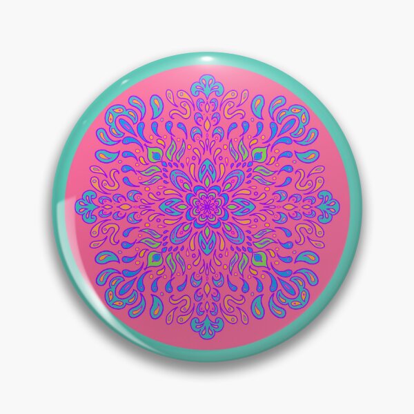Item preview, Neon Mandala Flower Abstract designed and sold by Chatchot.