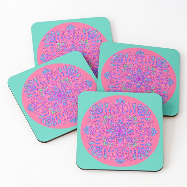 Item preview, Neon Mandala Flower Abstract designed and sold by Chatchot.