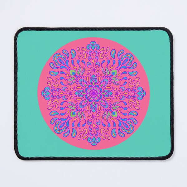 Item preview, Neon Mandala Flower Abstract designed and sold by Chatchot.
