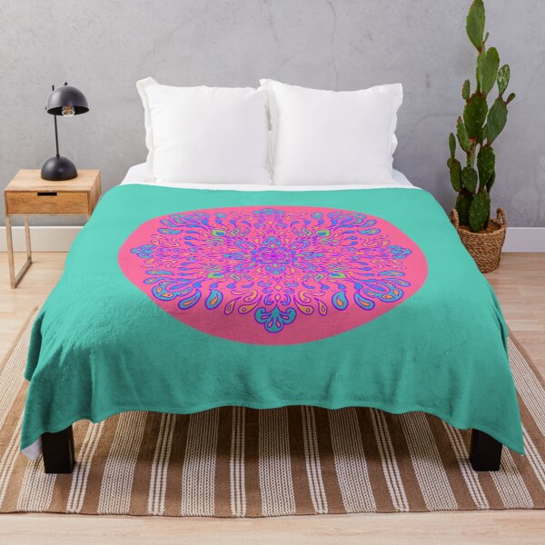 Item preview, Neon Mandala Flower Abstract designed and sold by Chatchot.