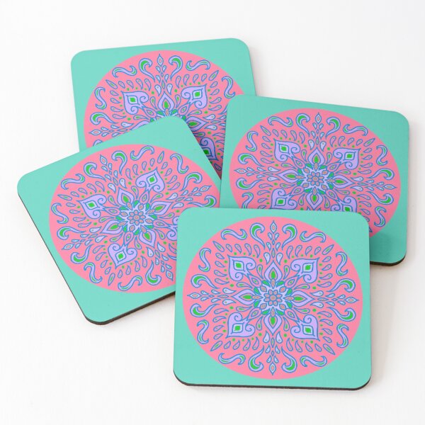 Item preview, Neon Mandala Flower Abstract designed and sold by Chatchot.