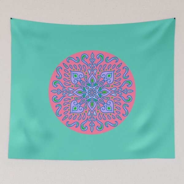 Item preview, Neon Mandala Flower Abstract designed and sold by Chatchot.
