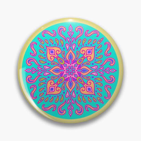Item preview, Neon Mandala Flower Abstract designed and sold by Chatchot.