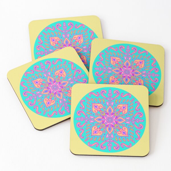 Item preview, Neon Mandala Flower Abstract designed and sold by Chatchot.