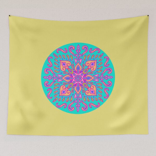 Item preview, Neon Mandala Flower Abstract designed and sold by Chatchot.