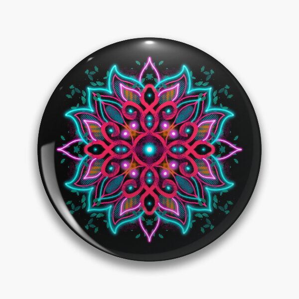 Item preview, Neon Mandala Flower Abstract designed and sold by Chatchot.