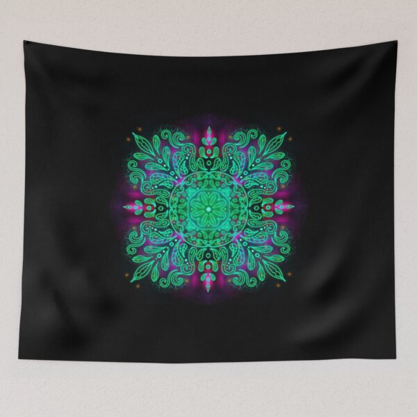 Item preview, Neon Mandala Flower Abstract designed and sold by Chatchot.