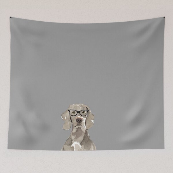 Item preview, Weimaraner with glasses designed and sold by beastieboutique.