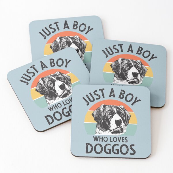 Item preview, Just a Boy who loves Doggos Vintage Statement Multi Color designed and sold by Osh Sales.