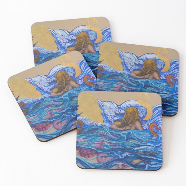 Item preview, Pearl Diver Attacked by Octopus designed and sold by AmandaFineArt.