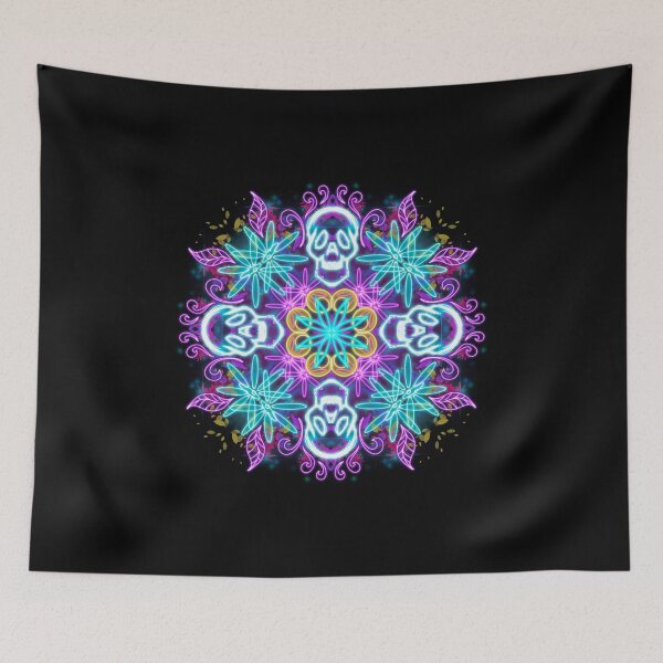 Item preview, Neon Mandala Flower Abstract designed and sold by Chatchot.