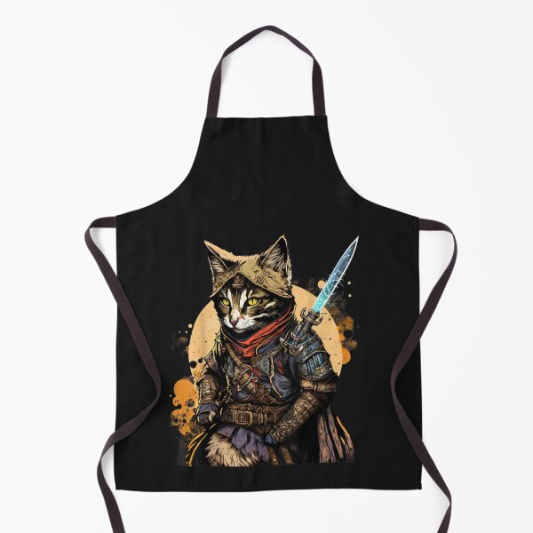 Item preview, Retro Japanese Samurai Cat Bushido Warrior Sword Vintage T-Shirt designed and sold by Klaus-Gilbert.